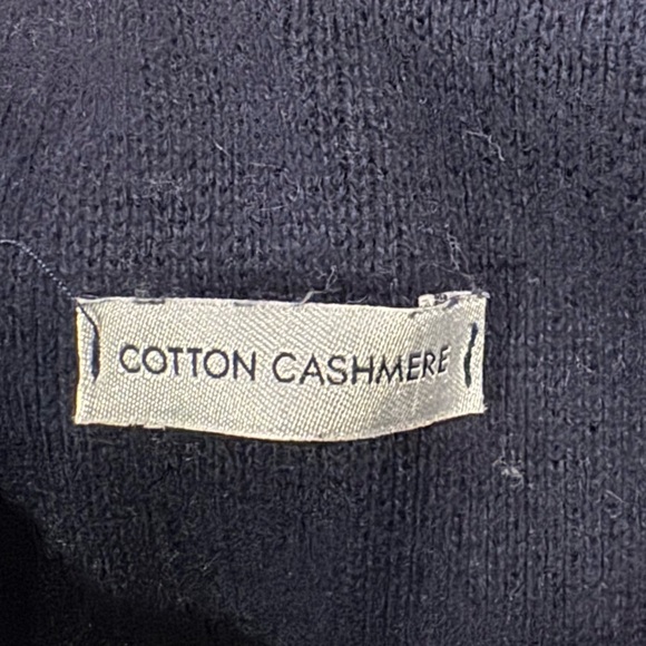 Tommy Hilfiger Icons Cotton Cashmere Blend Sweater XS Navy Stripe Sleeve - Picture 8 of 16